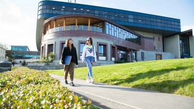 Students walking away from the Stannary