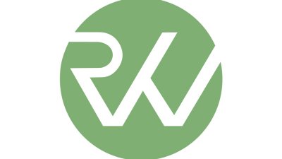 R W on green background circle