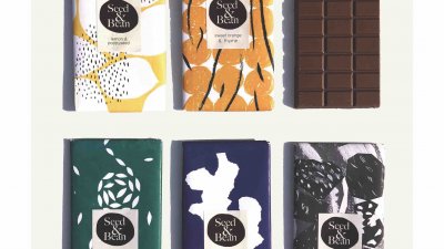 Seedbean Jordan Lee Illustration for chocolate bar wrappers