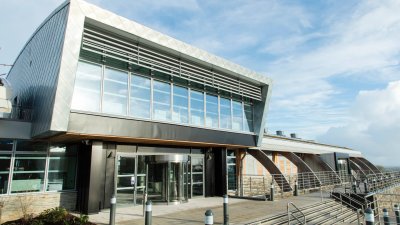 Exterior building of the Creative Bridge on Penryn Campus