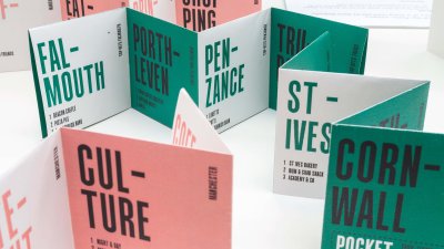 Graphic Design student work leaflets