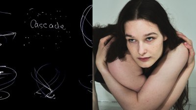 2 different images of the double bill dance performance of Company Cascade and Company Unmasked