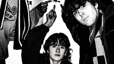 a black and white image of the band Morning, Cat