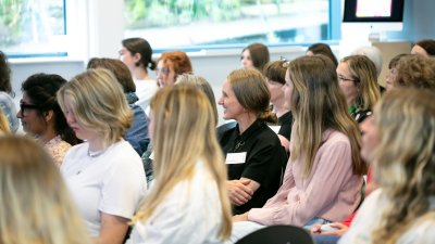 A group of people at a lecture