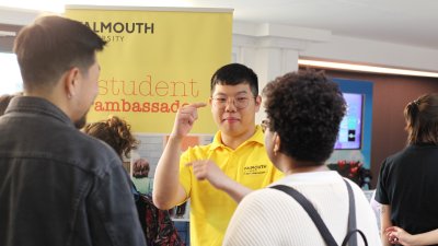 International students chatting in a group