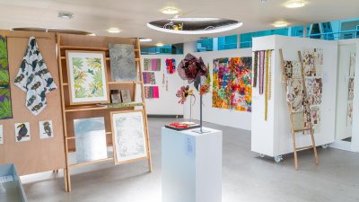 Degree show exhibition of Textile Design student work