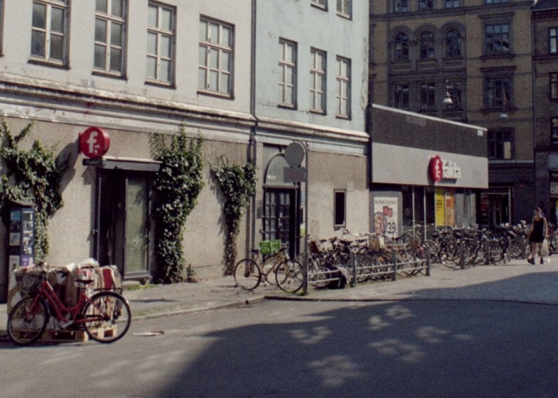 Street in Copenhagen with bikes