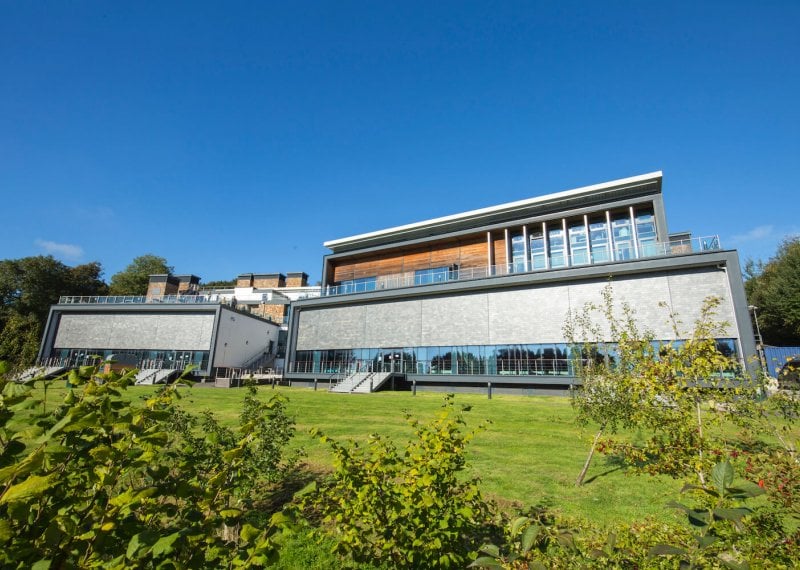Exterior of the AMATA building on Penryn Campus