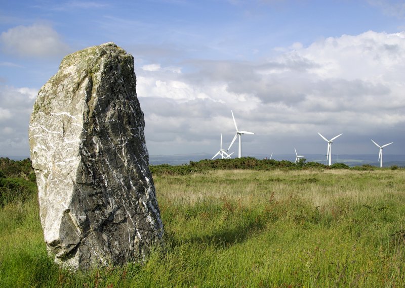 Landscape image of wind turbines