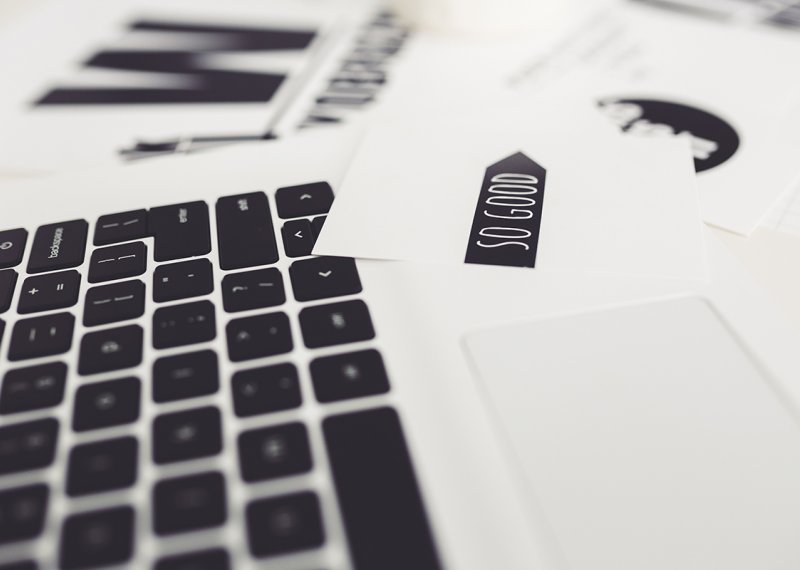 Close up of a laptop keyboard.