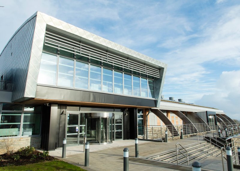Exterior building of the Creative Bridge on Penryn Campus