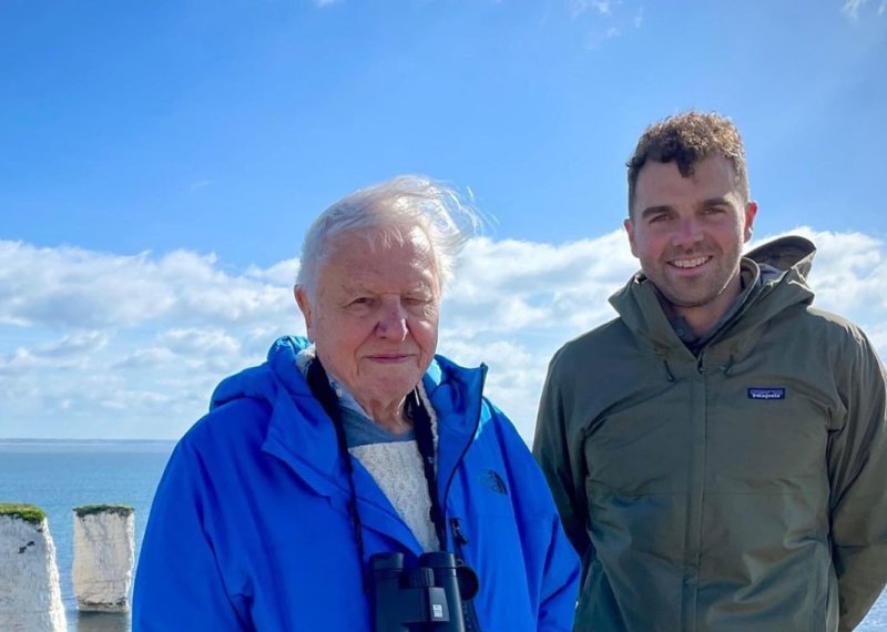 Same Stewart with Sir David Attenborough