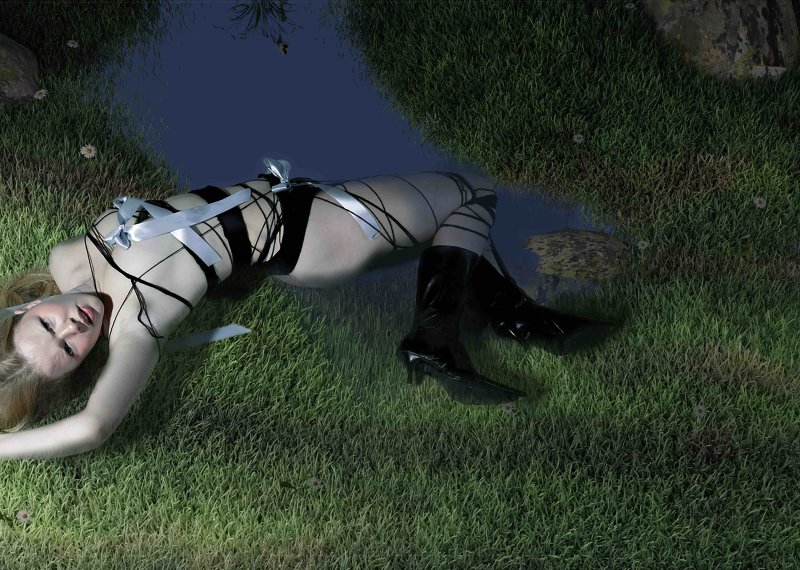 Sophia Papantoniou work woman lying on grass