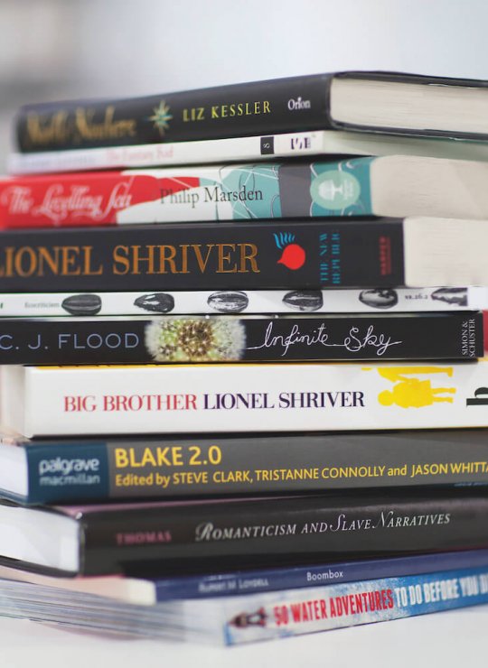 A stack of books piled up