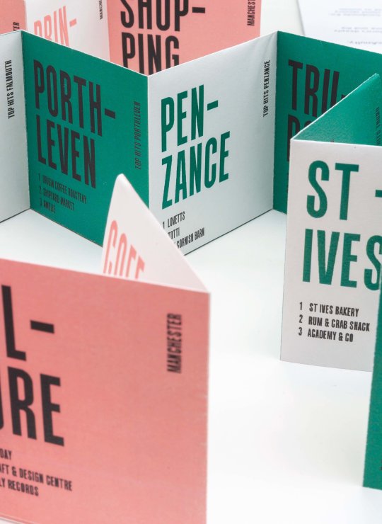 Graphic Design student work leaflets