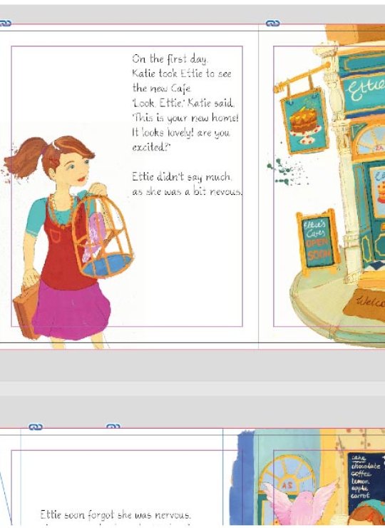Indesign file of a children's book spread