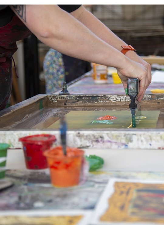 Screen Print short course at Falmouth University