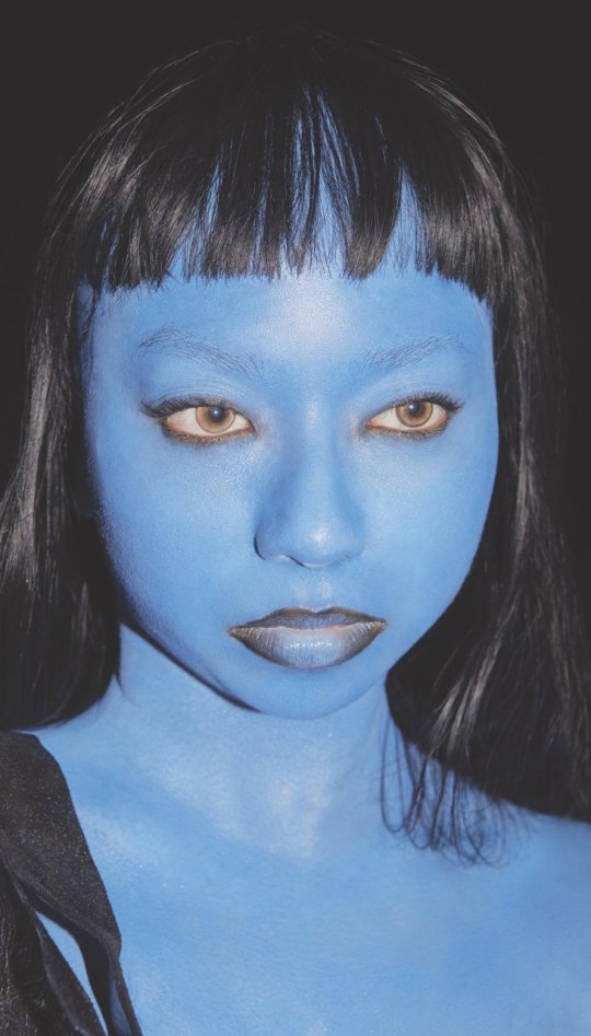 Alice Marple Horvat blue alien close-up