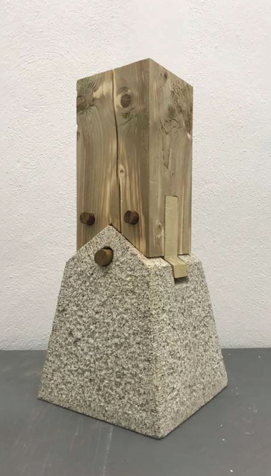 Student work of a stone sculpture