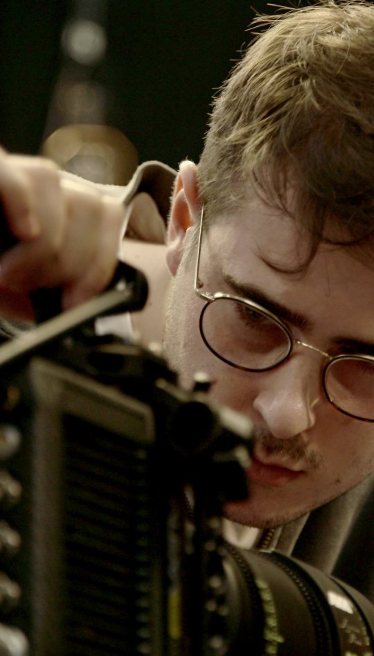 Person using an ARRI video camera