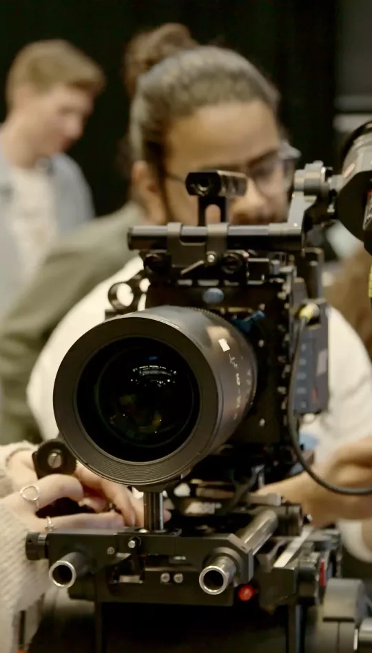 People using an ARRI camera as part of a demonstration