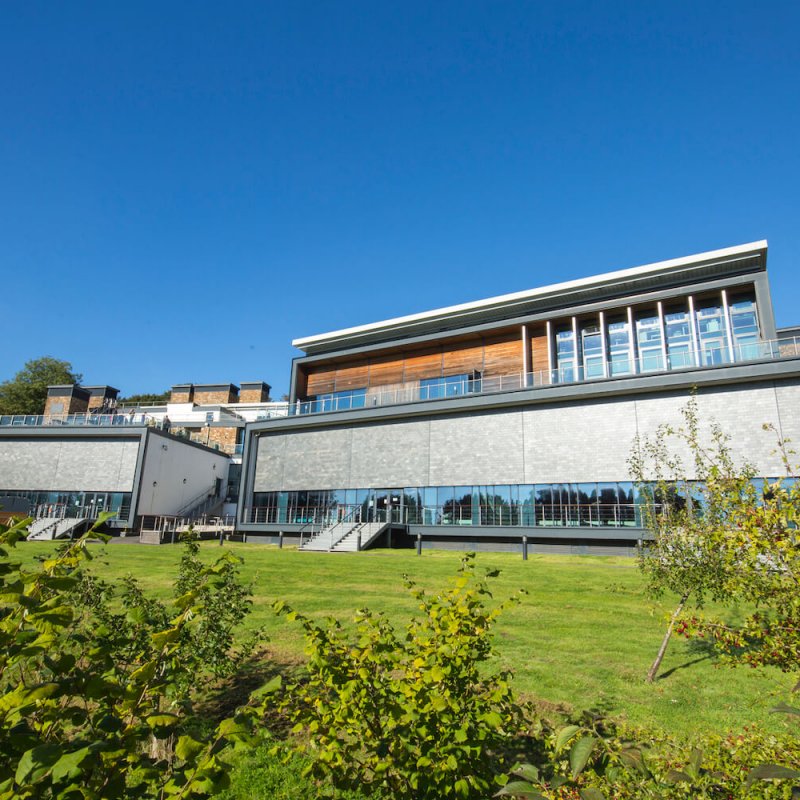 Exterior of the AMATA building on Penryn Campus