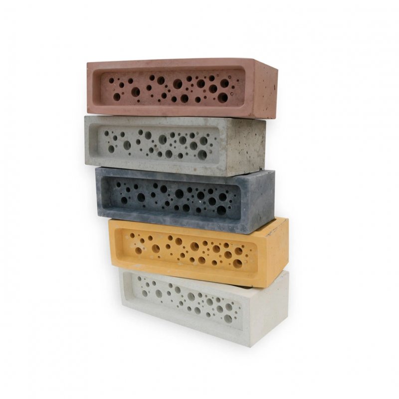 Different colour Bee Bricks stacked