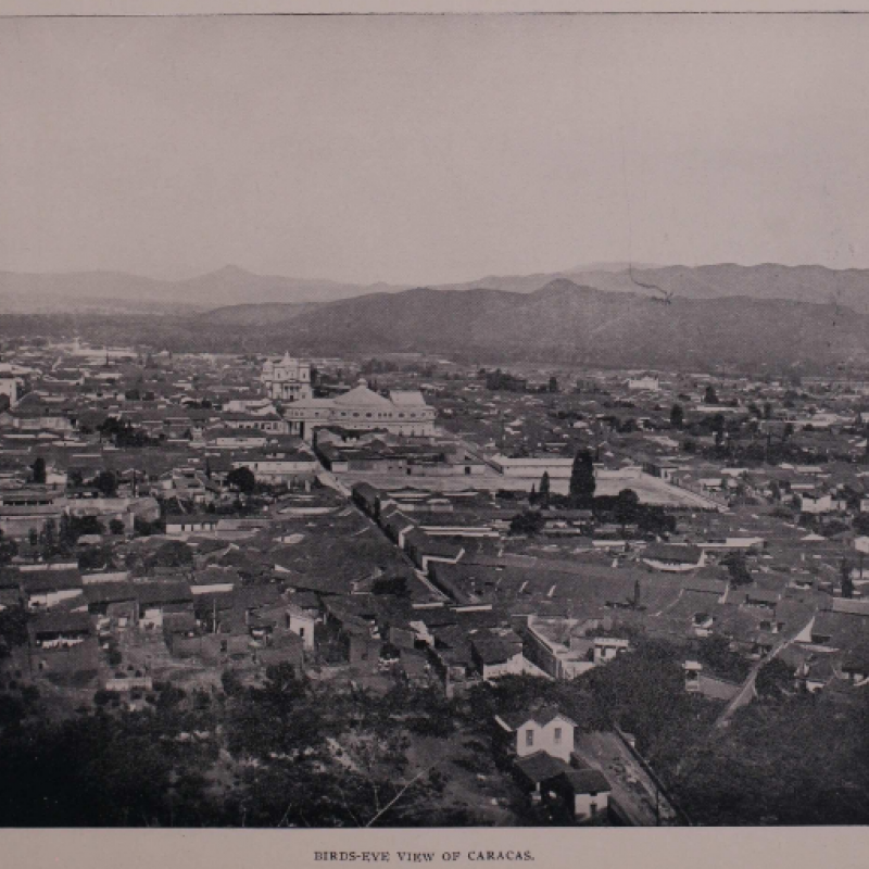 Birds Eye View Of Caracas In The Panphlet By Arturo Rivera 1897