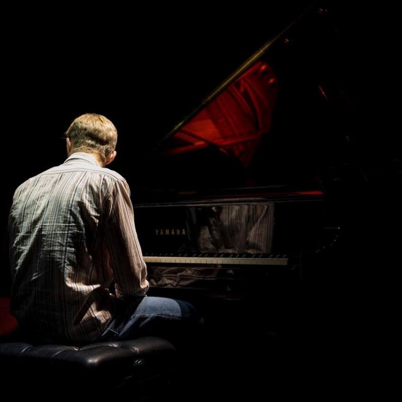 student at piano