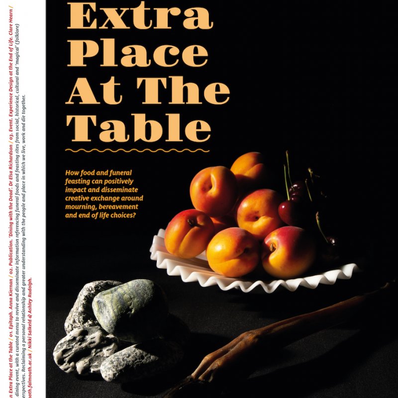 Poster image of a bowl of peaches with the title An Extra place at the table