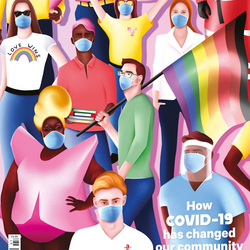 Gay Times Cover by illustration graduate Jake Hawkins