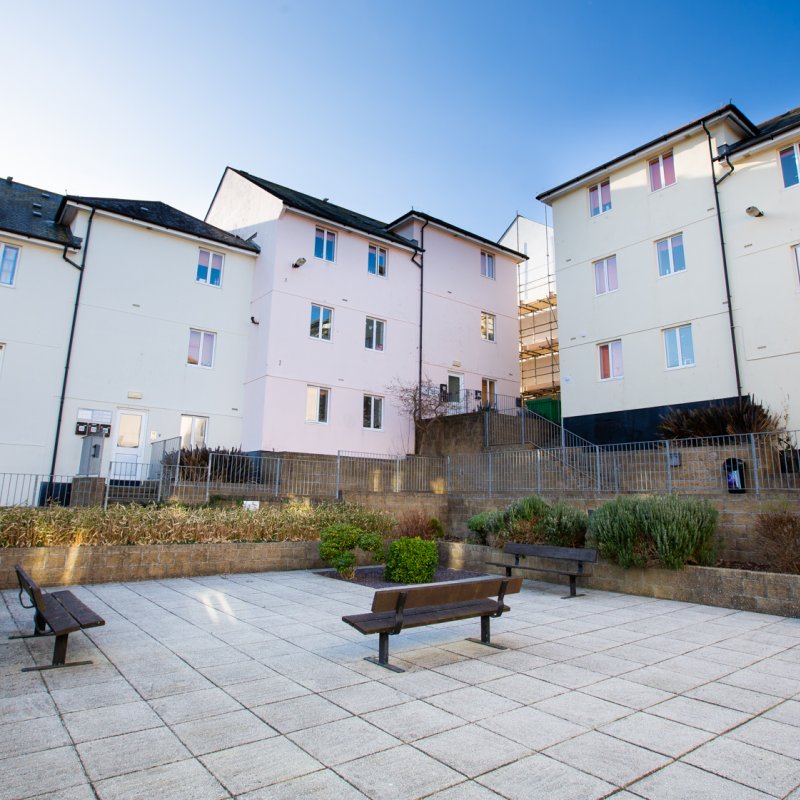 Courtyard at Tuke House halls of residence 