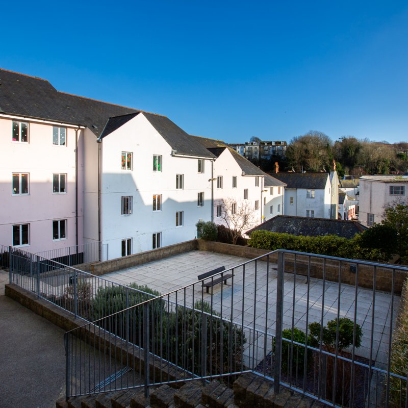 Exterior of Tuke House halls of residence – shared courtyard