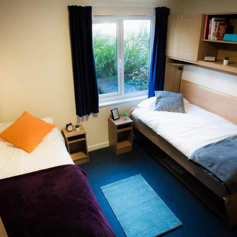 Twin room at Glasney Student Village 