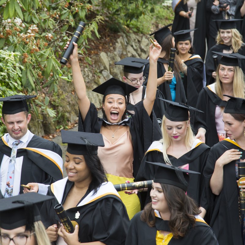 students graduating