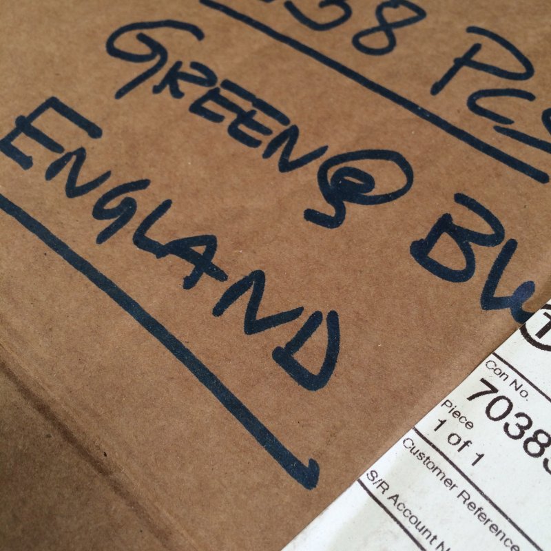 address on cardboard package