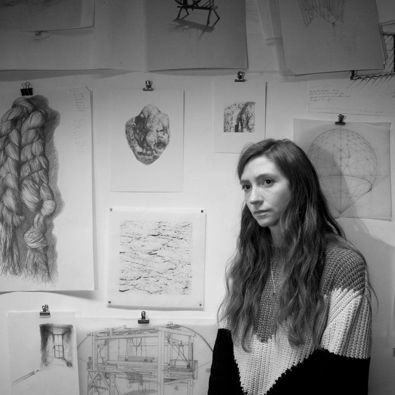Aimee Labourne working in her studio