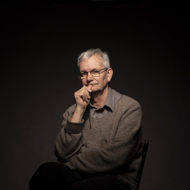 Photographer Martin Parr in the studio