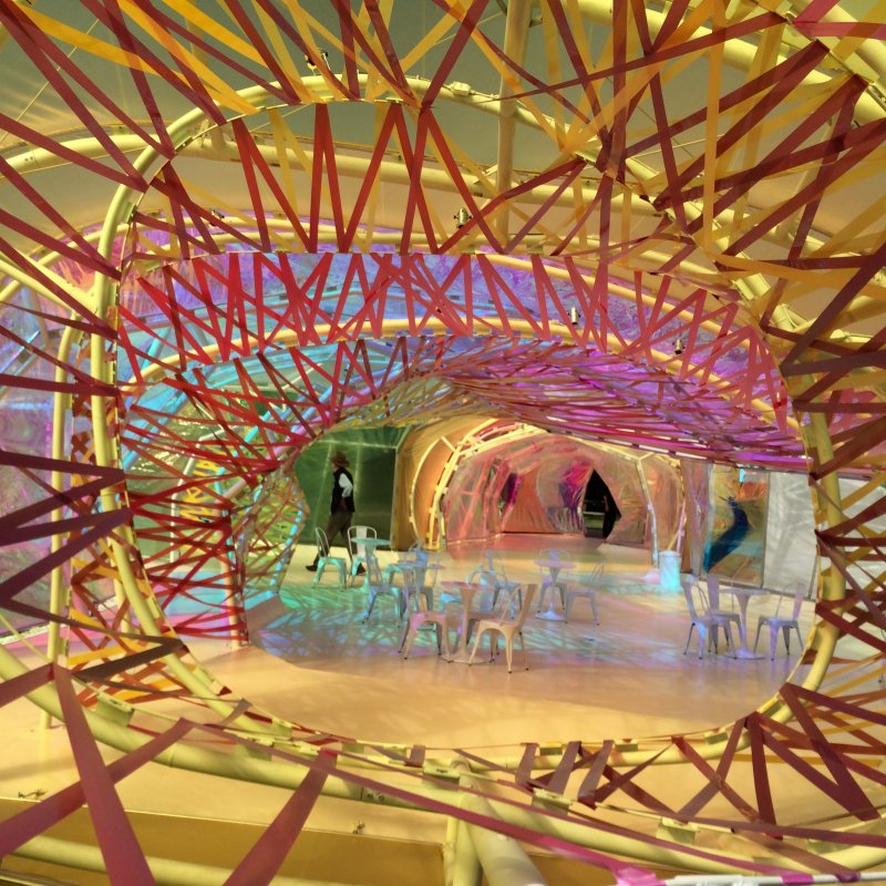 Swirling structure inside the Serpentine Pavillion