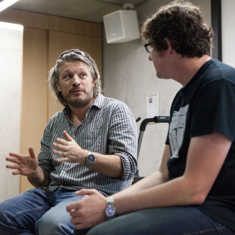 Richard Herring in discussion.
