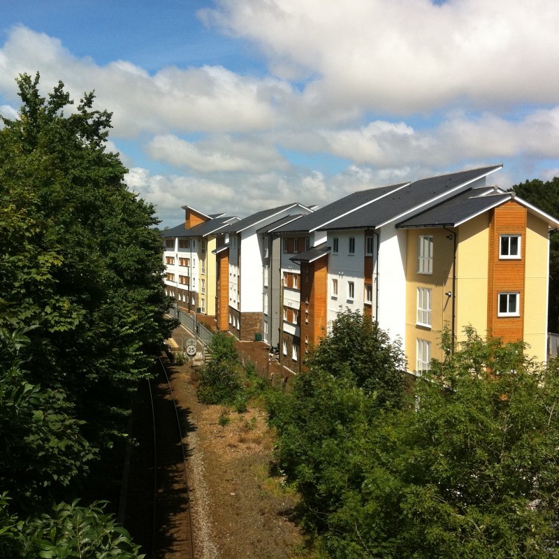 The Sidings building set amongst trees