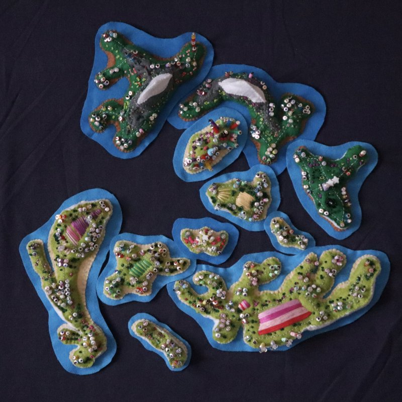 Handstitched islands
