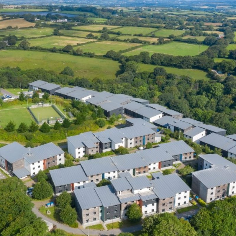 Glasney student village aerial view