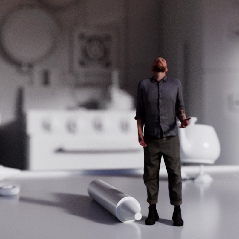 Lee Miller standing in virtual reality