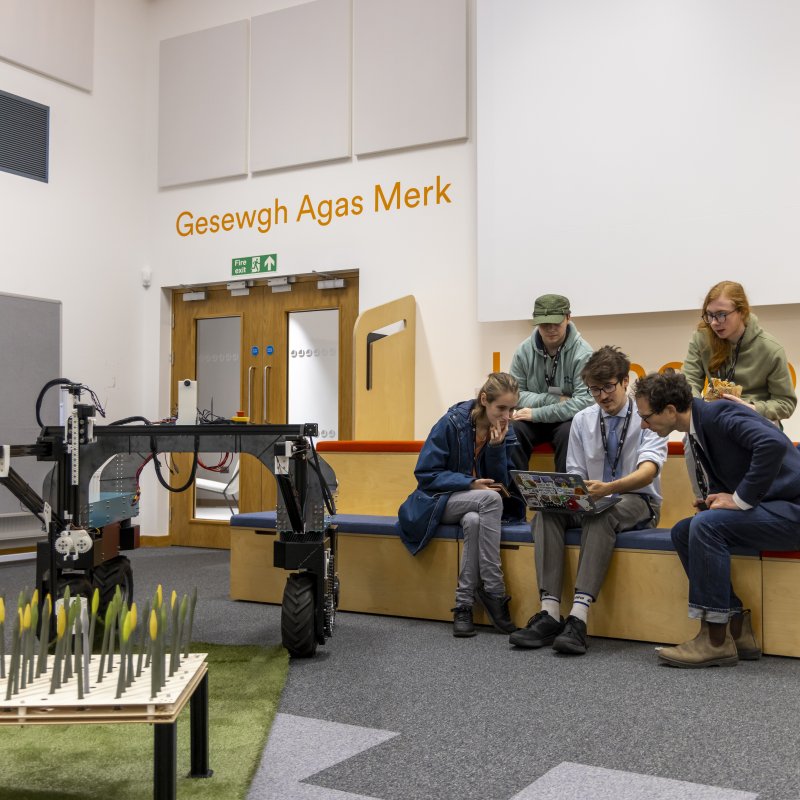 Robotics Hackathon group at work