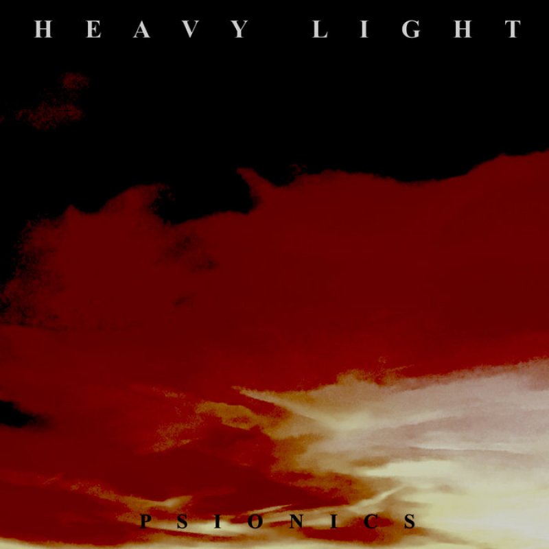Album cover of dark red sky with the title 'Heavy Light'