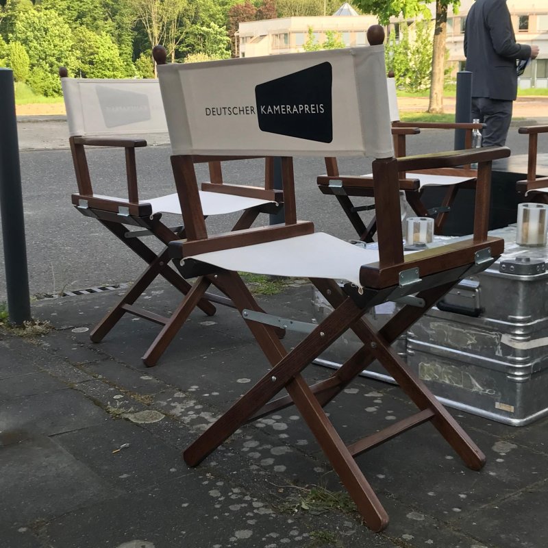 A chair on a film set