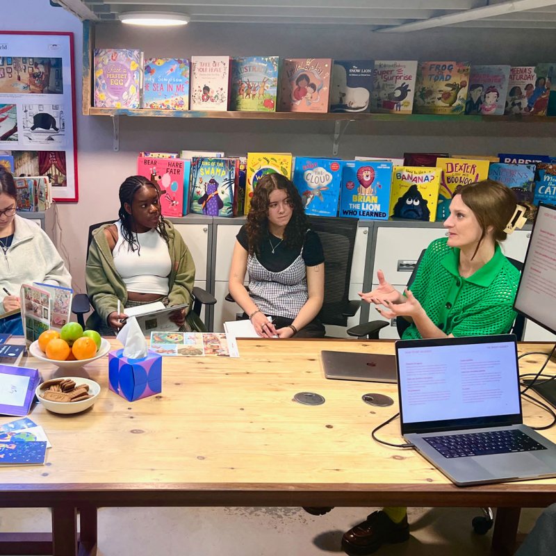 Falmouth University Illustration BA(Hons) students visiting Bright Agency in London