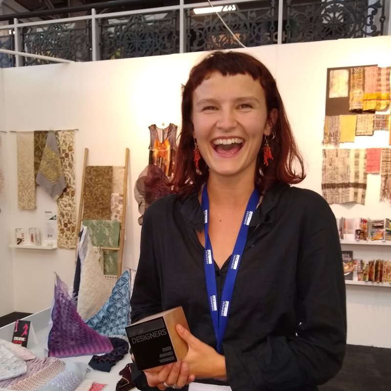 Textile Design Student Beth Somerville's winning  New Designers 2023