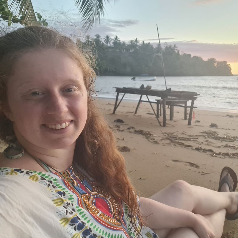 Creative Events Management student on a beach in Madagascar